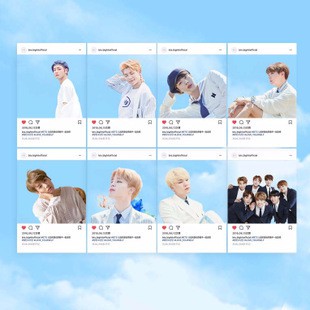 (6 mẫu) Card bts ins Chữ ký bts in hình thần tượng nhóm nhạc quà tặng trang trí xinh xắn