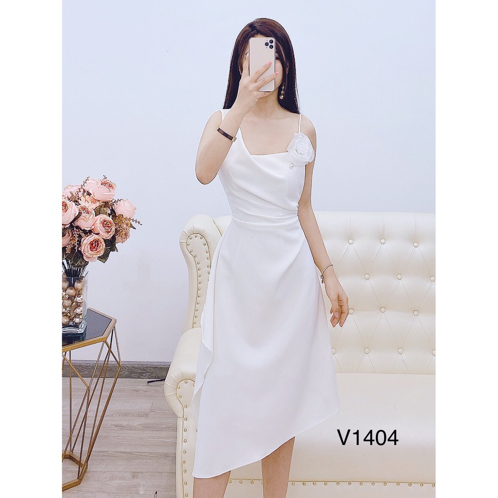 [Nhập WAMAR931 giảm ngay 15k]Đầm trắng lệch vai umi lụa hàng thiết kế V1404_Zin Boutique [Kèm ảnh thật] | BigBuy360 - bigbuy360.vn