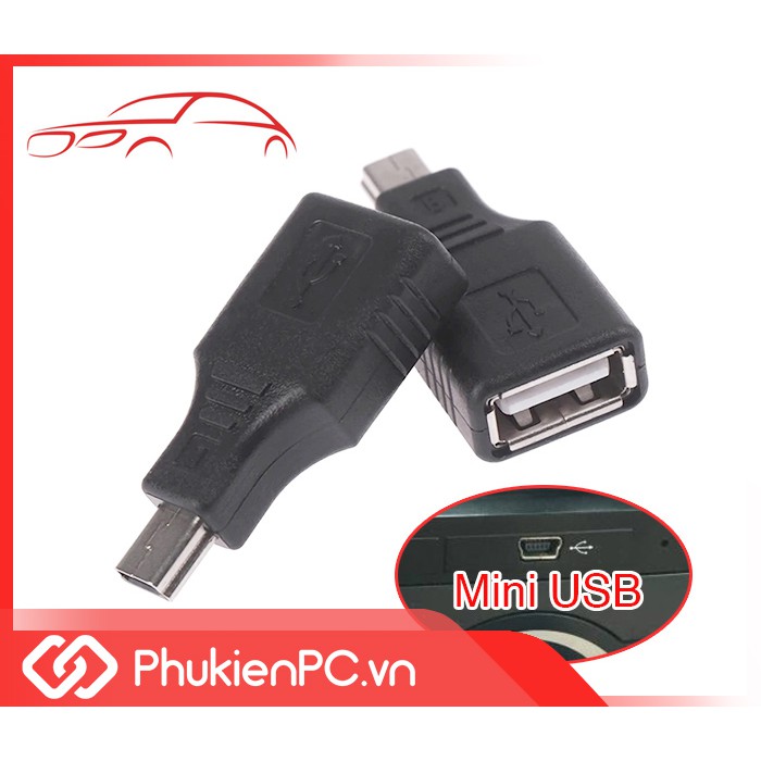 Giắc cắm Mini USB OTG, xem video nghe nhạc từ USB cho ô tô