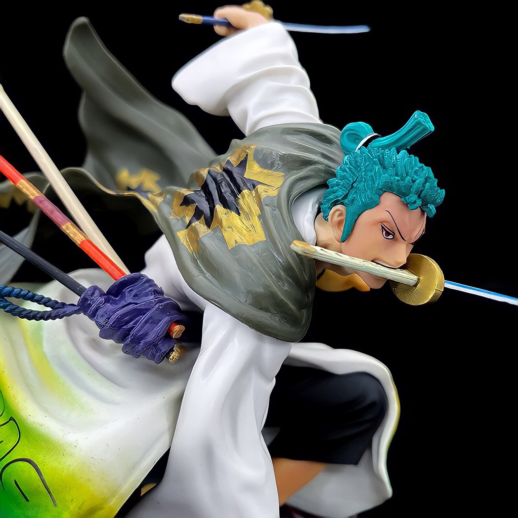 Mô hình Zoro cao 32cm nặng 2kg có hiệu ứng hắc kiếm, figure anime zoro , mô hình one piece nhân vật anime luffy