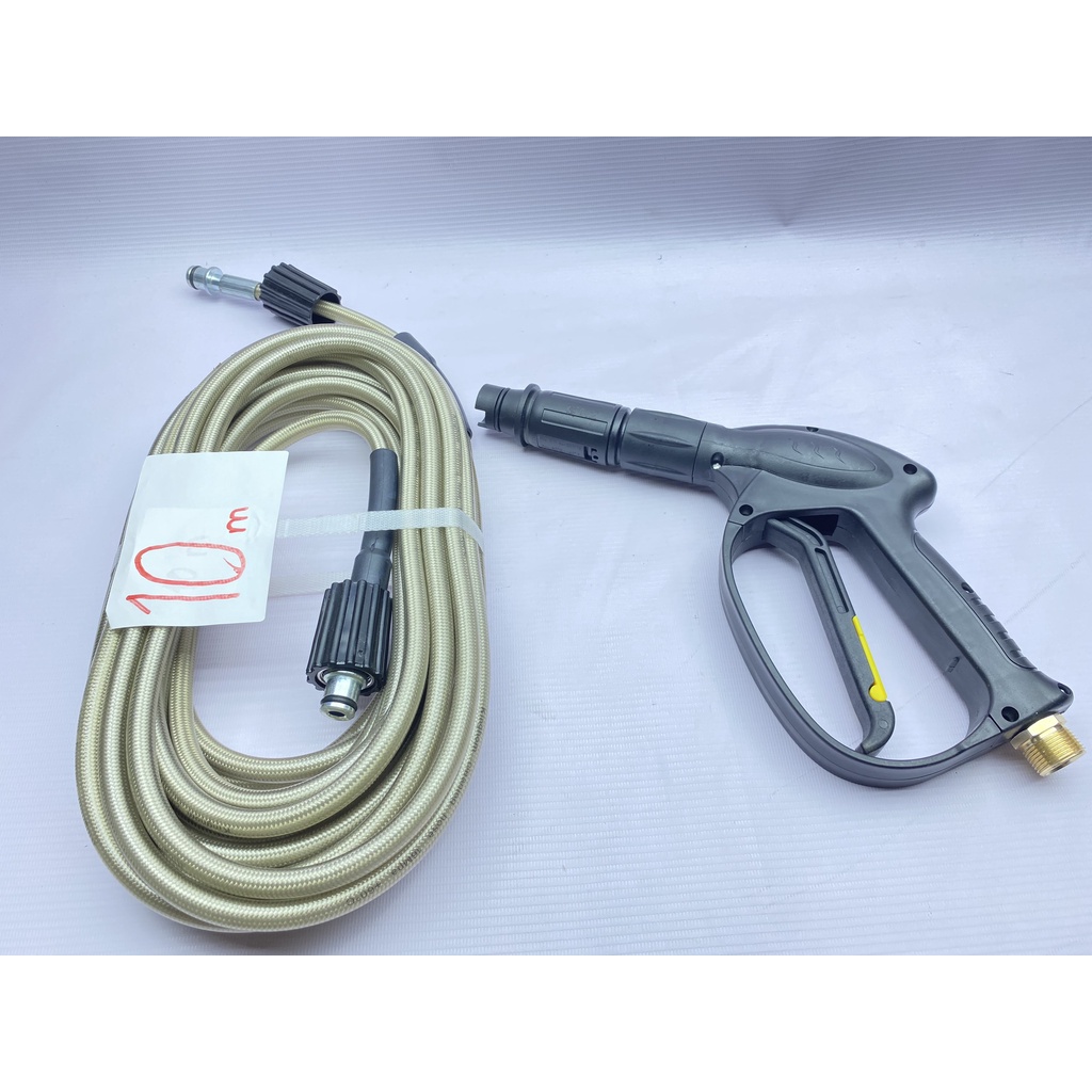 Bộ 10M dây rửa xe và súng xịt- súng rửa xe áp lực cao ren 22mm