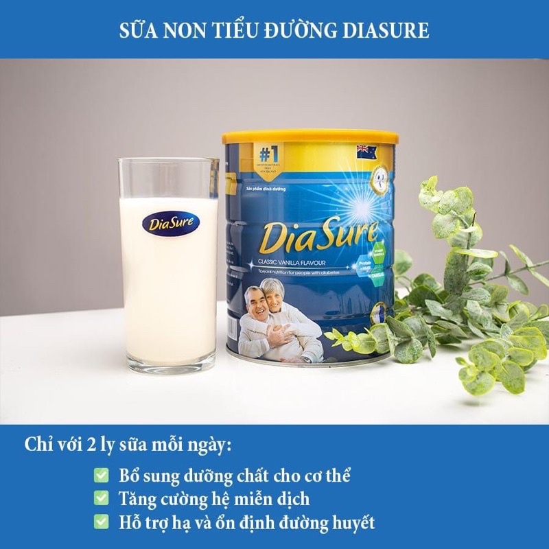 Sữa Dia Sure Dinh dưỡng dành cho người tiểu đường hộp 450gr/ 850gr