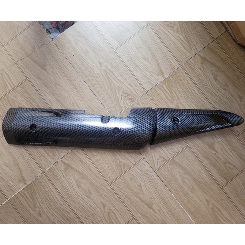 Bộ ốp Che Pô EXCITER 150cc kiểu TFX đen nhám & Carbon