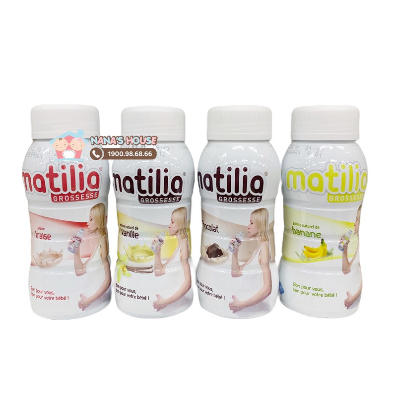 Sữa bầu Matilia Pháp vị chuối - 4x200ml (PN mang thai)-date13/10/2021