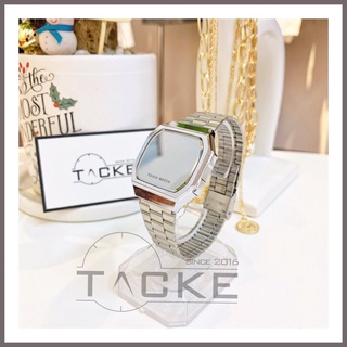Đồng Hồ Nam Nữ Led Cảm Ứng Màn Hình tráng gương điện tử, Unisex, Touch Watch Chất Liệu Cao Cấp không gỉ sét Bạc