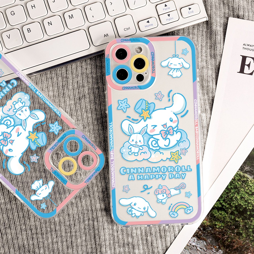 Ốp Điện Thoại Tpu Mềm Hình Cinnamoroll Với Tai To Cho iPhone 11 12 13 pro max XS X XR XSMax 7 8 6 6s plus SE 2020