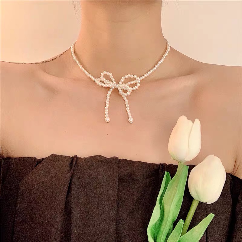Choker Vòng Cổ Hàn Quốc Thanh Lịch Hình Nơ Siêu Xinh Mainia Shop
