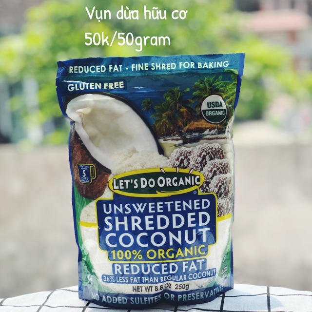 Vụn dừa hữu cơ Let’s do 50gram