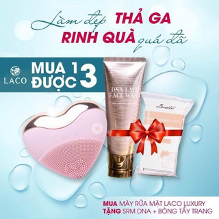 [SỐC ƯU ĐÃI + FREESHIP][ CHÍNH HÃNG]Máy Rửa Mặt LACO LUXURY giúp da sạch sâu, săn chắc nọng cằm hình trái tim xinh xắn