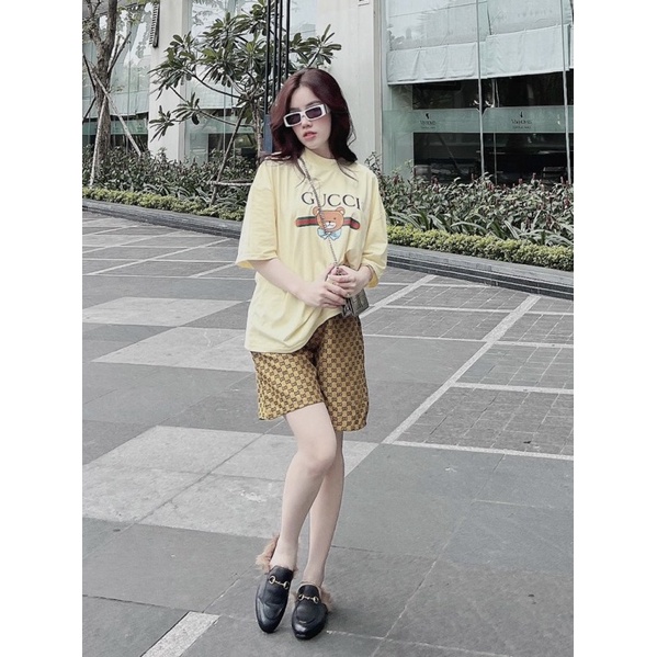 Set thun ngố cotton 100% set thun đùi thêu Quảng Châu cao cấp cho bạn nữ dưới 65kg