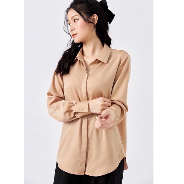 Sơ mi NAM NỮ màu be