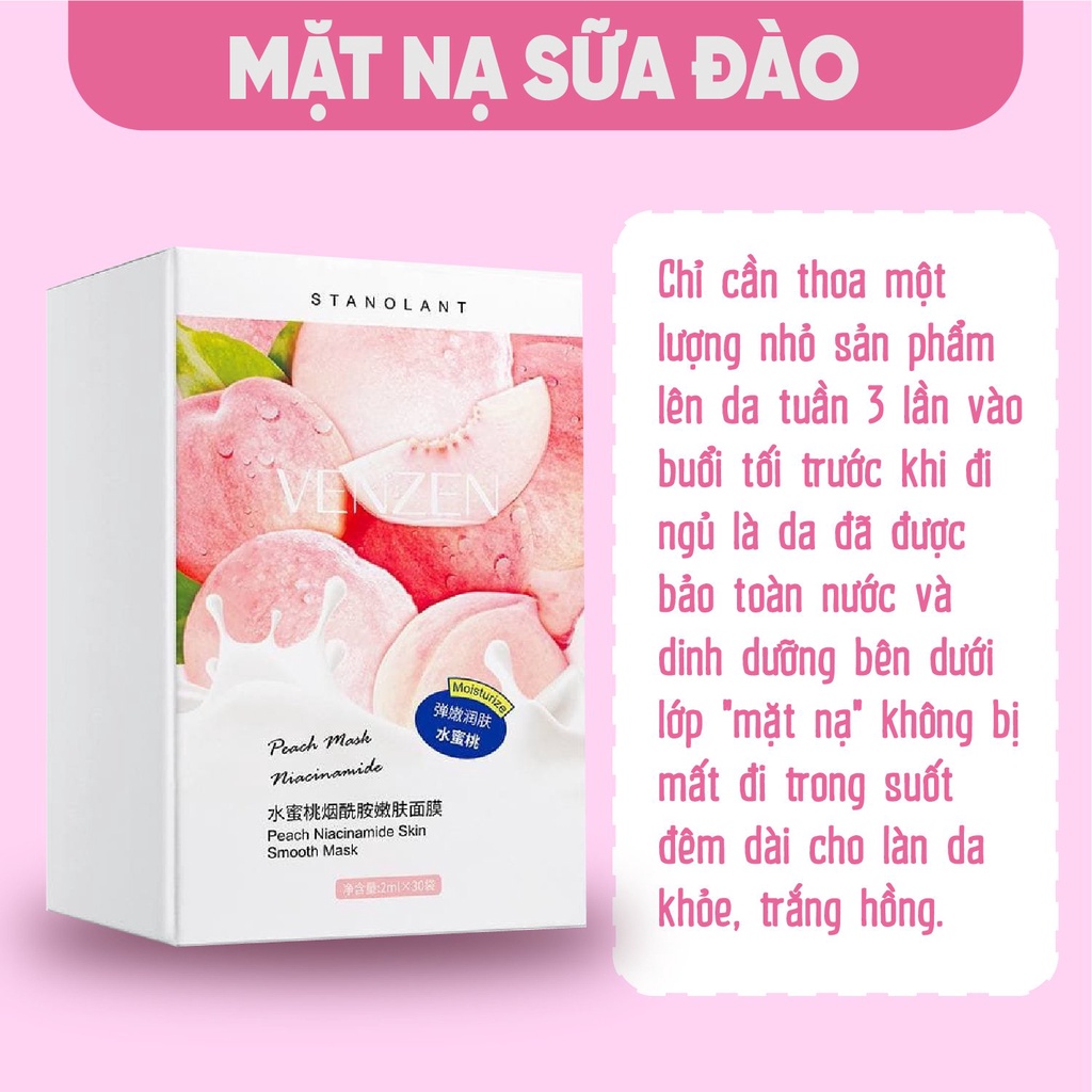 MẶT NẠ NGỦ TINH CHẤT SỮA ĐÀO DƯỠNG ẨM DƯỠNG TRẮNG MANG LẠI LÀN DA MỊN MÀNG CĂNG BÓNG TRẮNG SÁNG SamBeauty