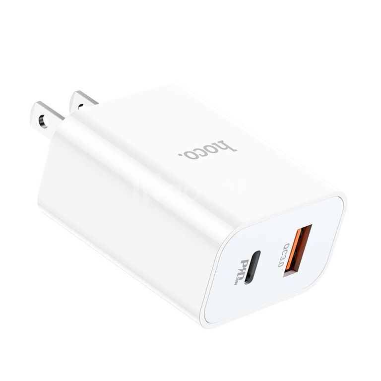 Củ sạc nhanh Hoco C97 PD20W cổng USB và Type-C, QC3.0 ,chân cắm dẹt chất liệu chống cháy cao cấp