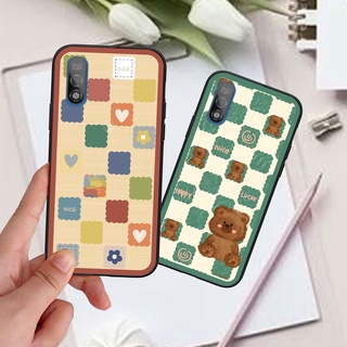 Ốp Vsmart Bee / Bee 3 / Live in hình gấu caro đen trắng dễ thương siêu bền