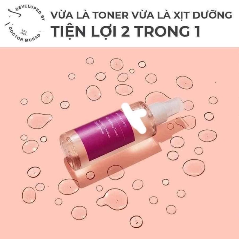 (NO BOX) TONER MURAD CẤP ẨM FULLSIZE 180ML