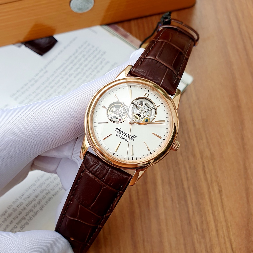 Đồng hồ nam chính hãng Ingersoll Open Heart I07301 - Máy cơ tự động - Kính cứng