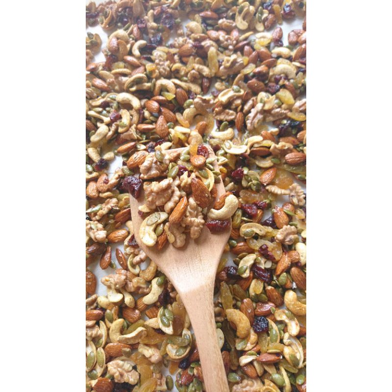 500Gram Granola cao cấp 100% hạt (không yến mạch)(NGŨ CỐC NGUYÊN HẠT,HẠNH NHÂN,ÓC CHÓ,HẠT ĐIỀU,HẠT BÍ, K MAC CA) | BigBuy360 - bigbuy360.vn