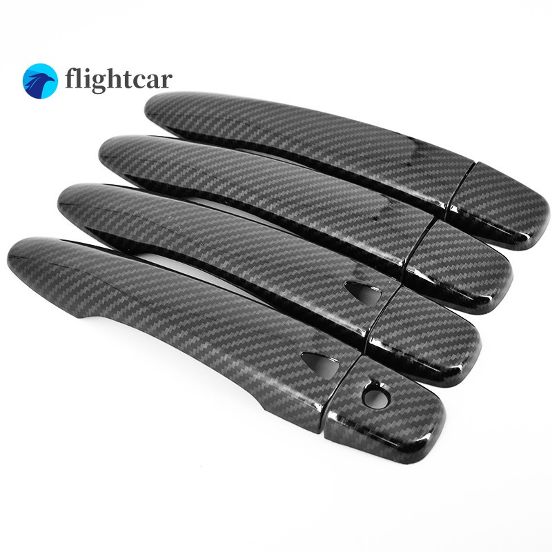 Vỏ bọc tay nắm cửa họa tiết sợi carbon cho xe hơi NISSAN ALMERA 2020-2021
