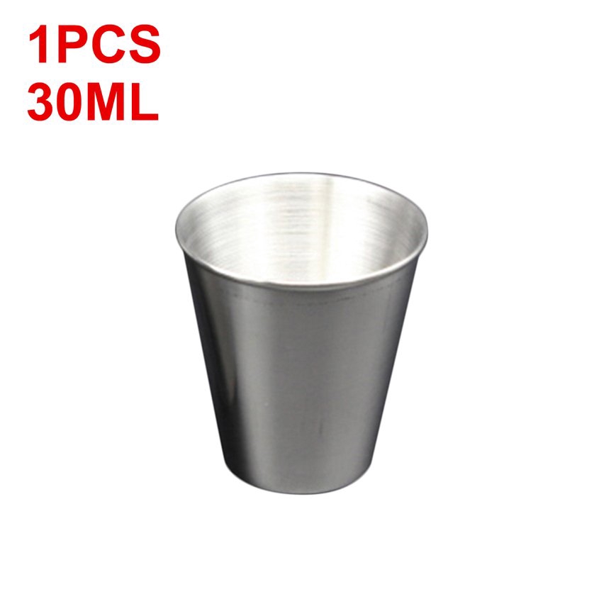❦❦30ML 1PCS Stainless Steel Cover Mug Camping Cups Mug Drinking Coffee Tea
