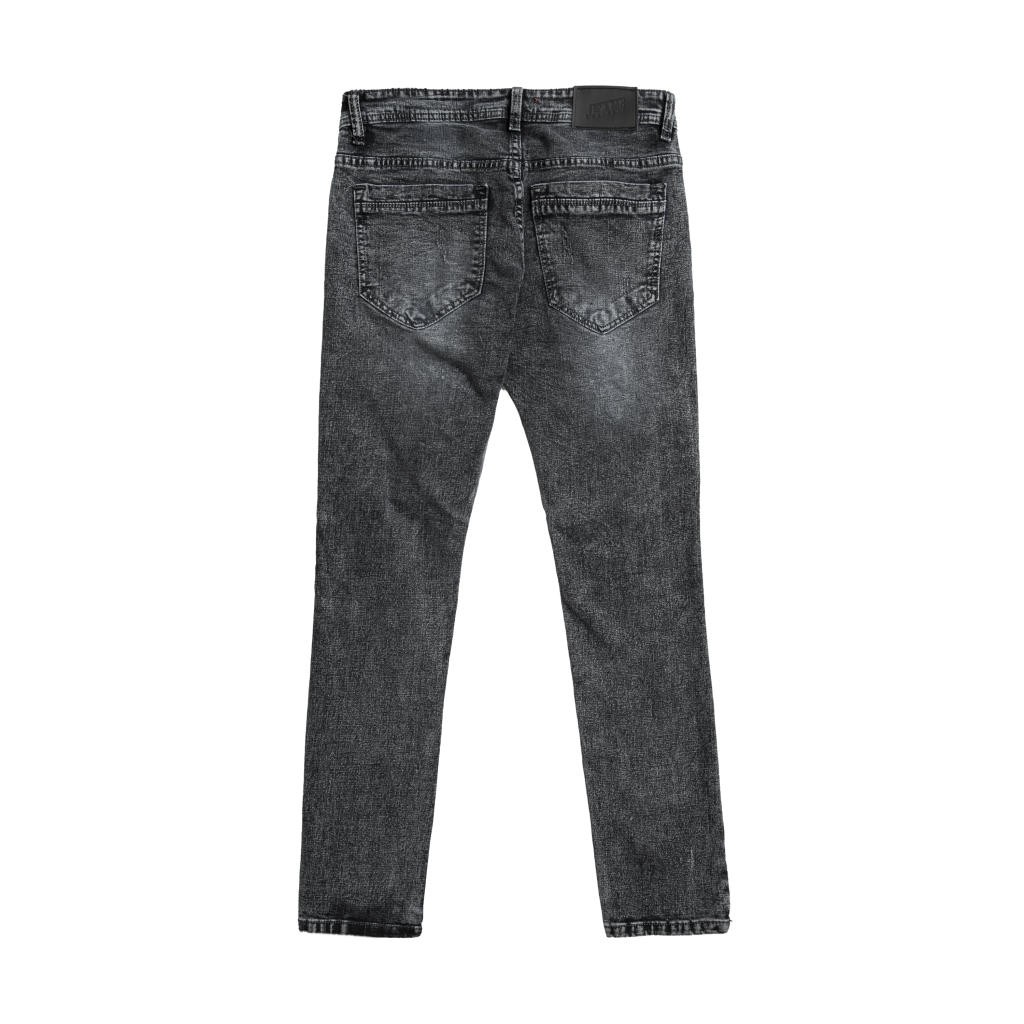 Quần Grey Slim Fit Distressed Jean