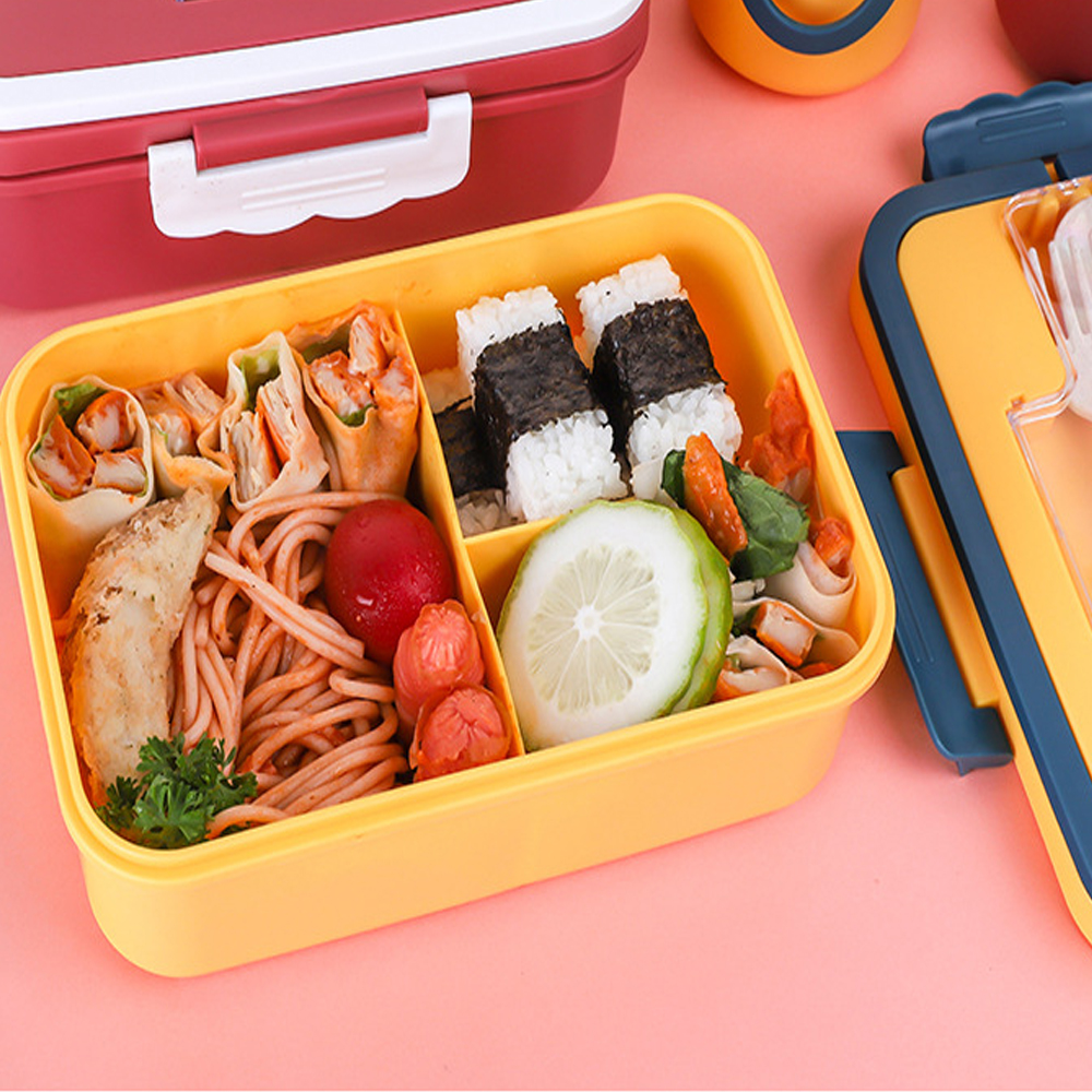 Forever Hộp cơm Bằng Sợi Rơm Lúa Mì Chống Rò Rỉ Thân Thiện Với Môi Trường Có Ngăn Đựng Nhiều Màu