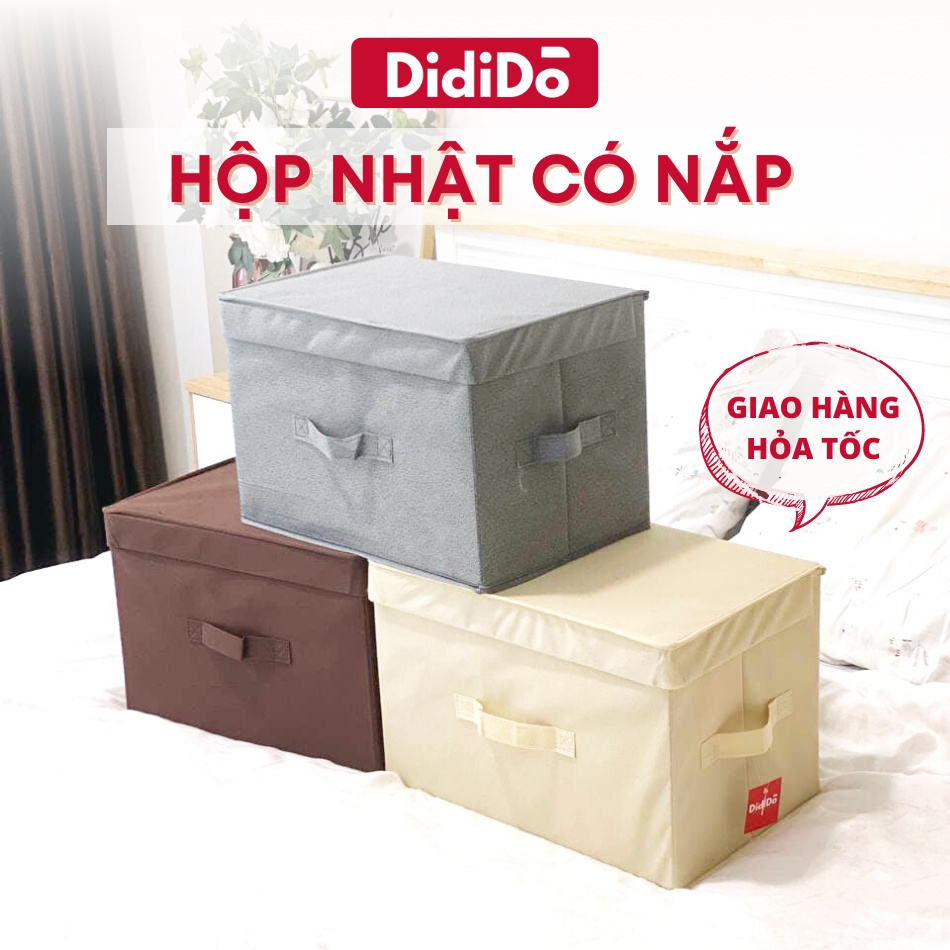 Hộp Đựng Đồ DidiDo 38cm Có Nắp Liền Tiện Lợi - Hộp đựng đồ phong cách Nhật Bản