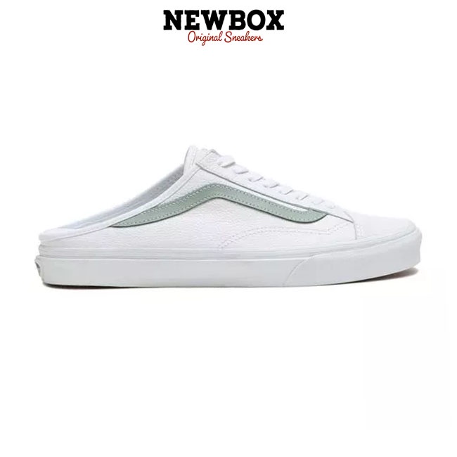 Giày Vans Old Skool Mule Style 36 Green Milieu Leather - VN0A7Q5YB9F