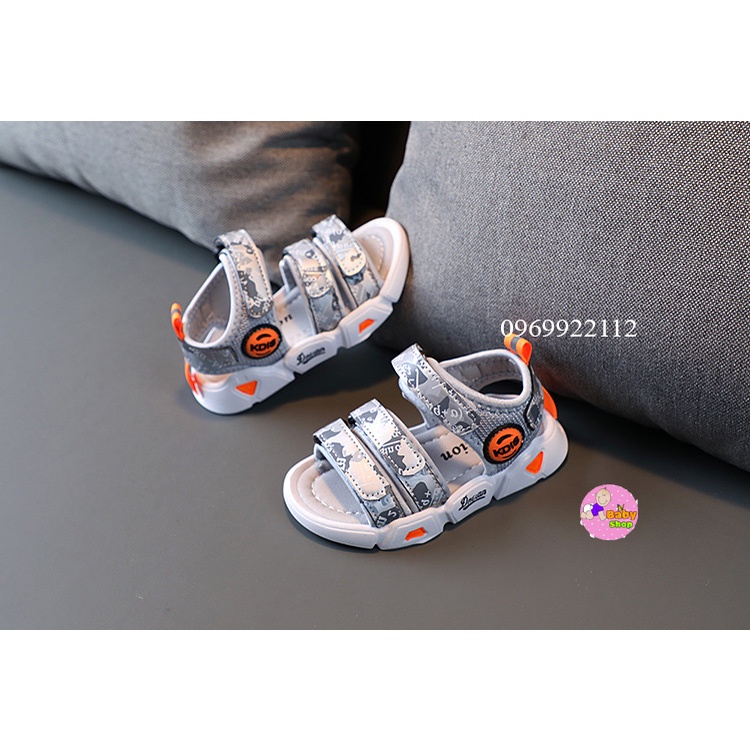 Dép sandal rằn ri cho bé hàng chuẩn QC, dép sandal chống trơn trượt quai dán cho bé trai bé gái