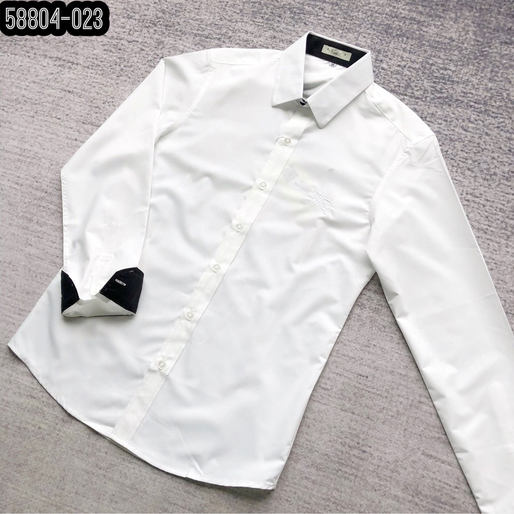 Áo Sơ Mi Trắng Nam BBR Check Cổ Xanh, Đen, Nâu_Neww Hott 2020 | BigBuy360 - bigbuy360.vn