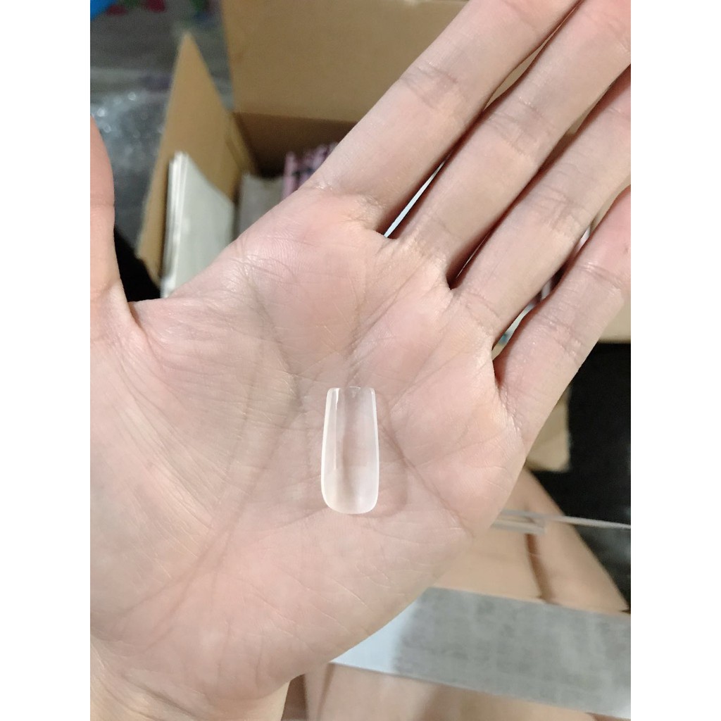 MÓNG ÚP HSM CHÍNH HÃNG LOẠI MẶT NHÁM SẴN - HỘP 500 MÓNG ĐỦ SIZE PHOM VUÔNG CHUẨN ĐẸP KHÔNG CẦN DŨA