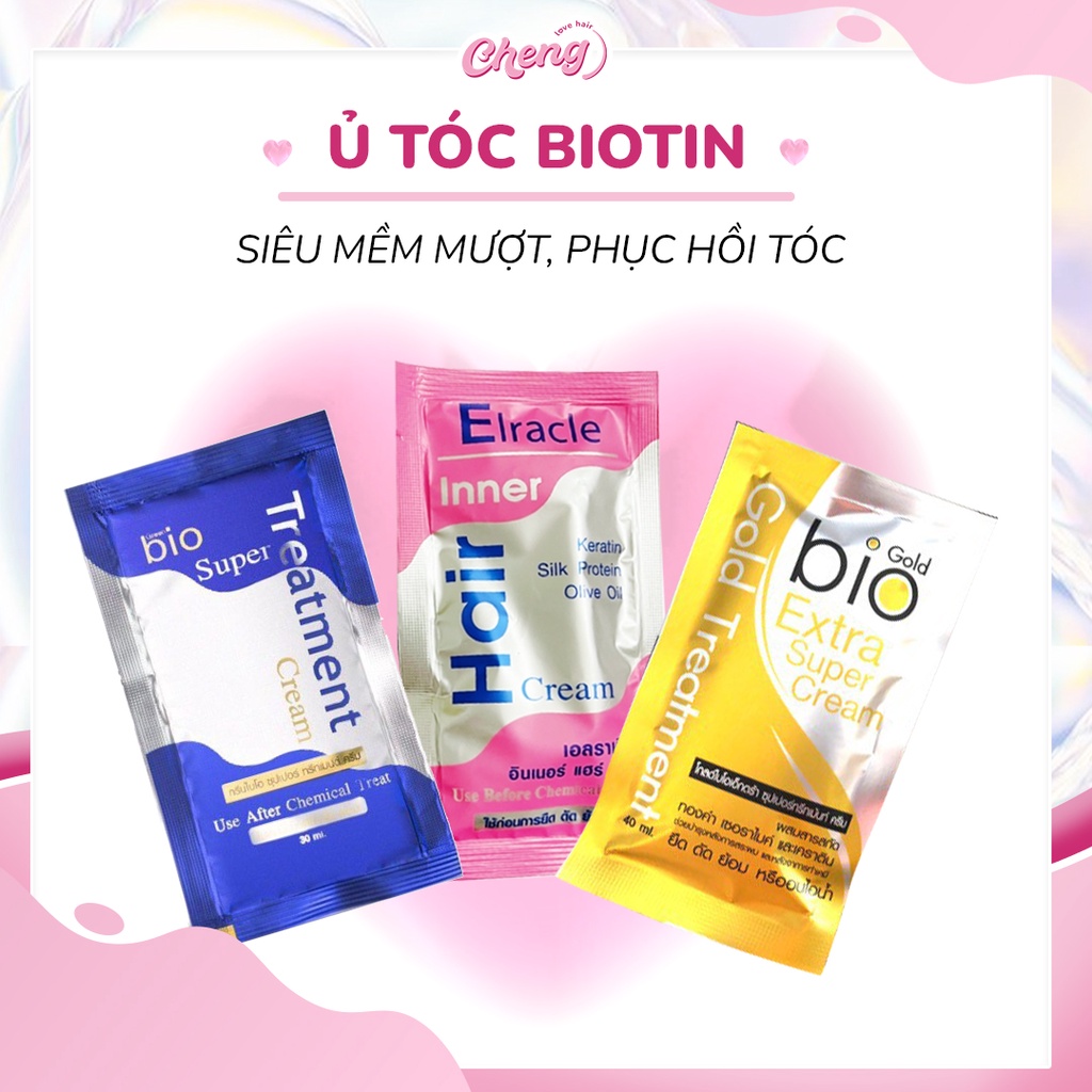 [Bạn mới nhập COSHBM -50% đơn 0Đ] Ủ tóc Biotin Gold siêu mềm mượt, phục hồi tóc