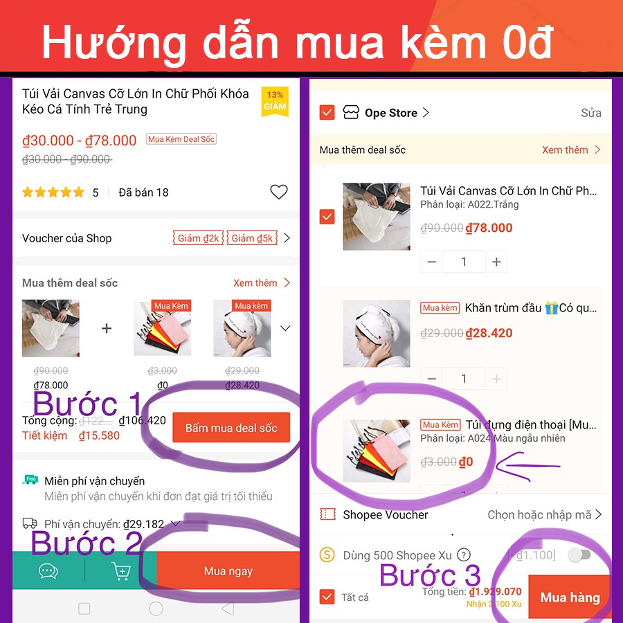Túi vải đeo chéo tote canvas phong cách thời trang Hàn Quốc đeo vai chất dày cao cấp