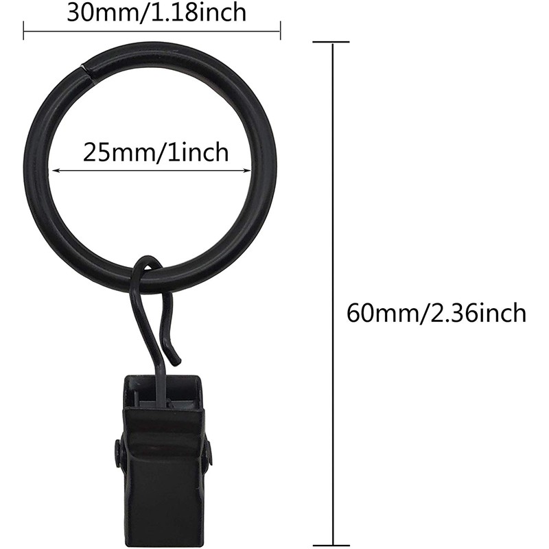 Bộ 42 Kẹp Rèm Cửa Kích Thước 1 Inch