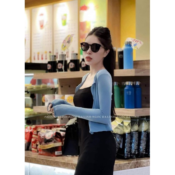 Sét váy 2 dây + áo cadigan mỏng