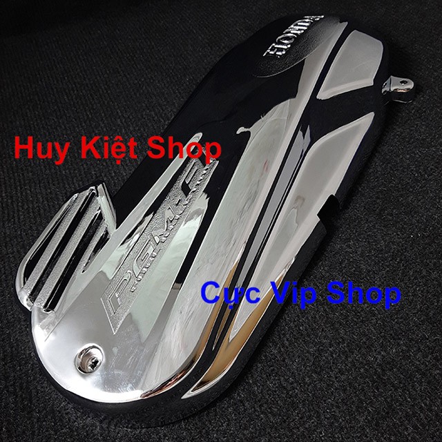 (Dùng Cho Lead 2013 - 2016, SH Mode) Chụp Lốc Máy Lớn Xi Inox