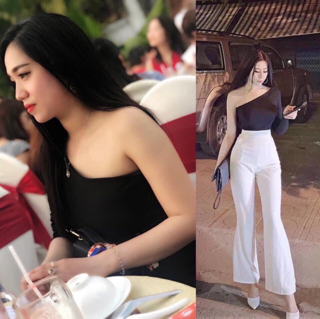 Lệch vai dài tay hàng đẹp Tiệm Hanna