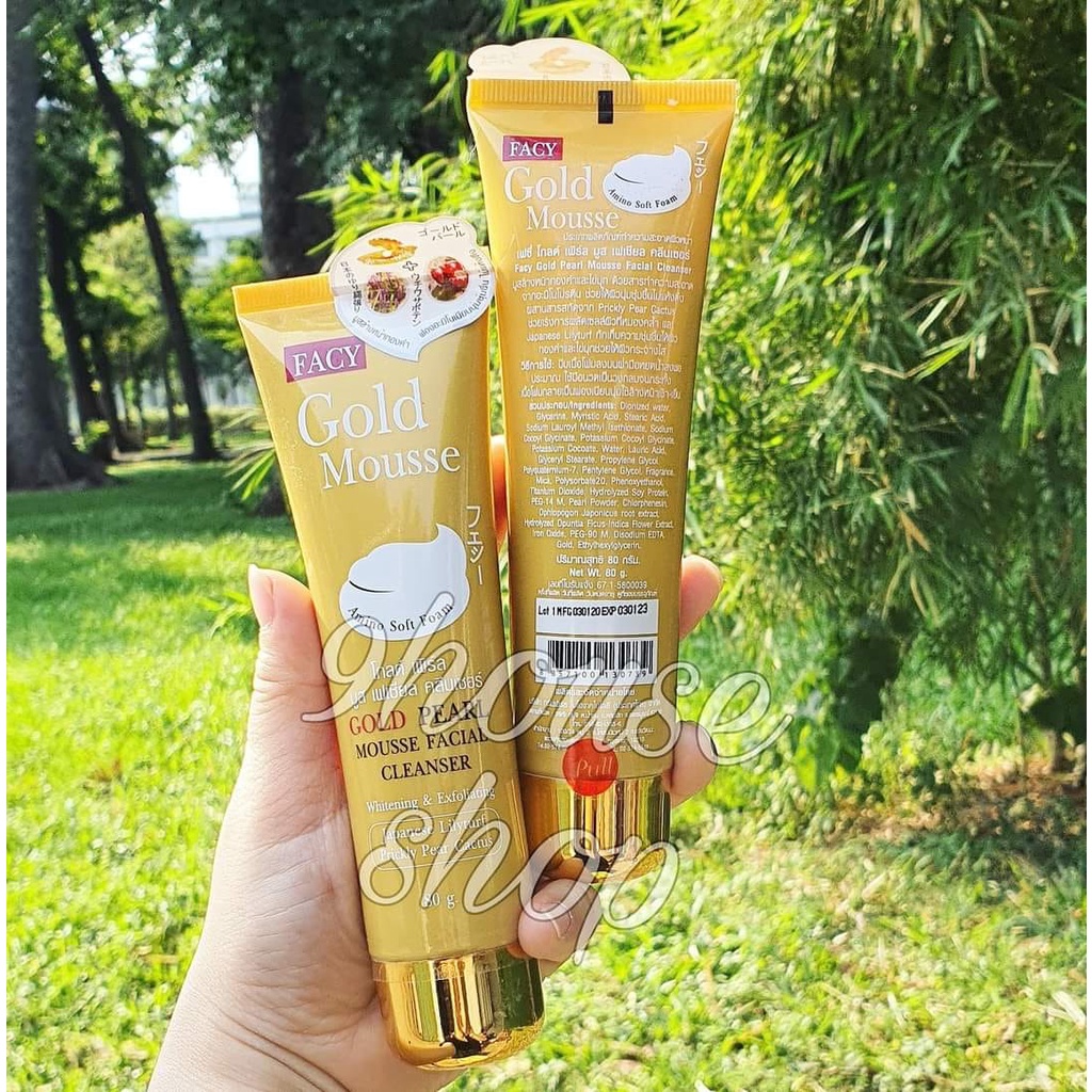 01 Sữa rửa mặt vàng &amp; ngọc trai Facy 80gram Thái Lan
