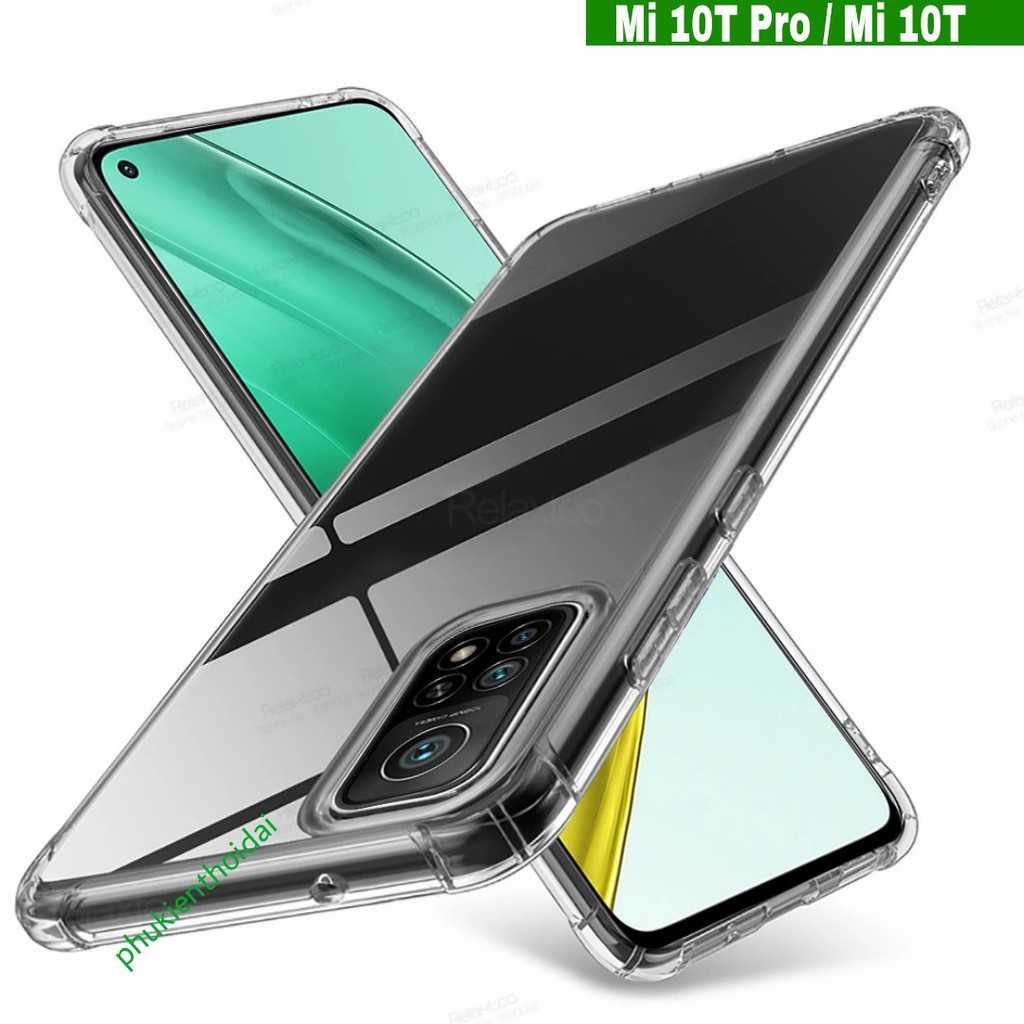 Ốp lưng Xiaomi Mi 10T Pro / Mi 10T / Mi 11T / Mi 11T Pro dẻo trong suốt lồi 4 góc chống sốc cao cấp