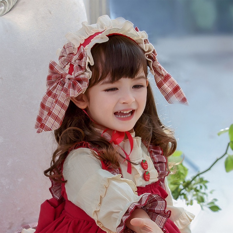 Cài Tóc Phối Ren Hoa Phong Cách Lolita Đáng Yêu Cho Bé Gái