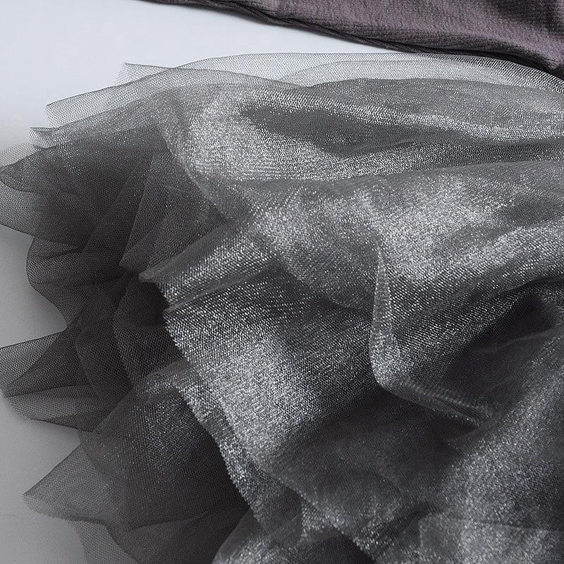 Đầm bé gái tay dài phối lưới họa tiết ngôi sao