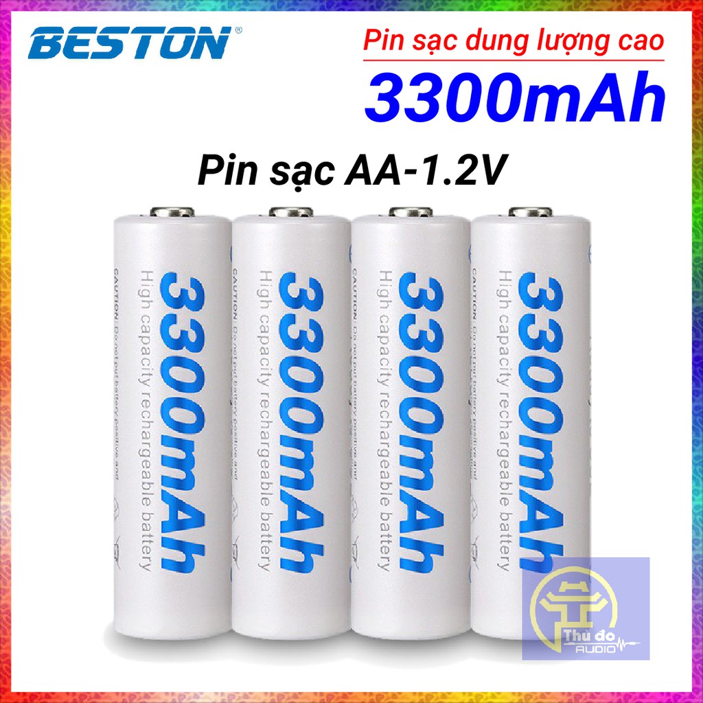 Bộ sạc pin AA/AAA Beston DC401L tự ngắt hàng chính hãng - Có bán kèm pin Beston AA 1200mAh, 3000mAh, 3500mAh