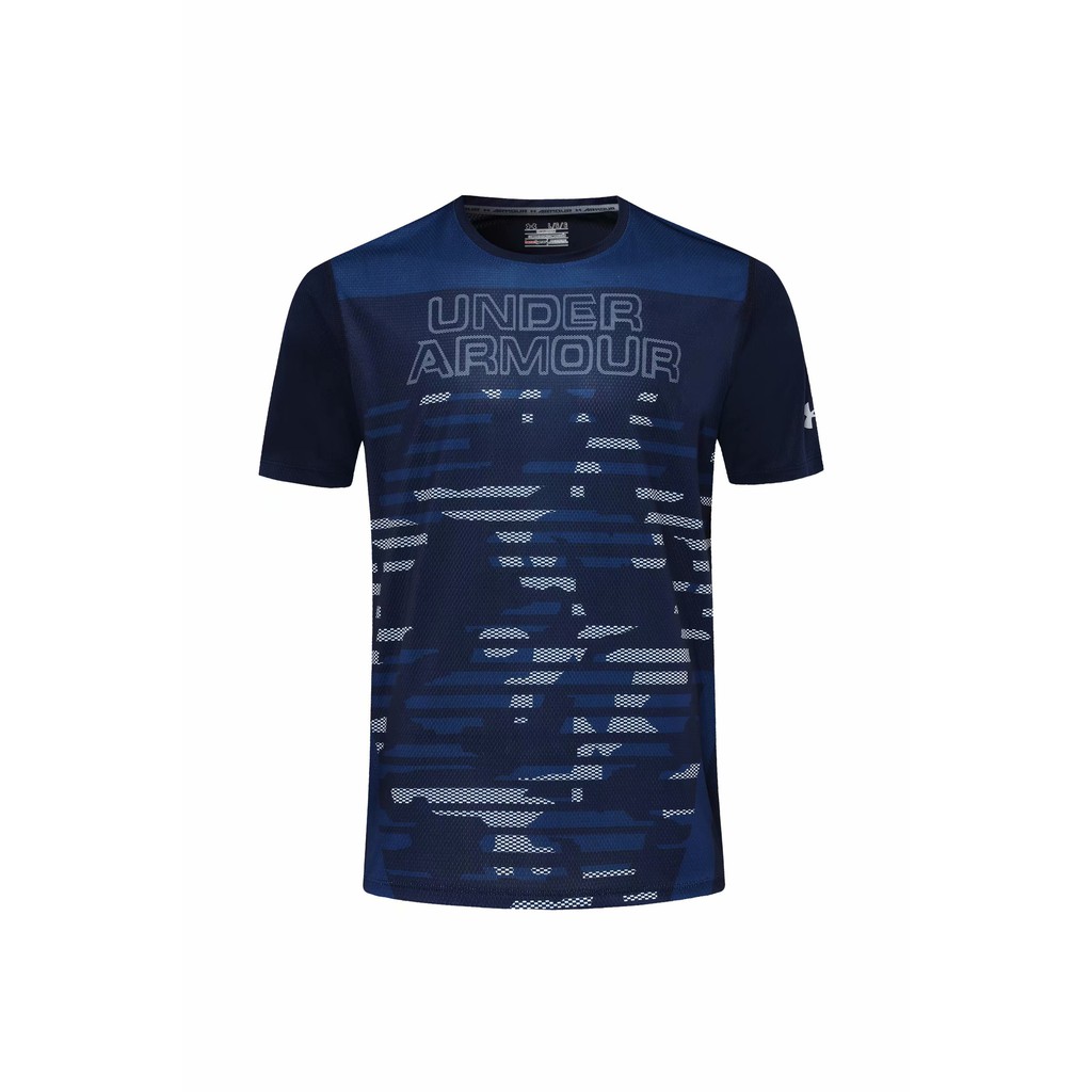 Under Armour In camo tay áo ngắn Áo sơ mi ngắn tay nam Thể dục tay áo ngắn Tay áo ngắn