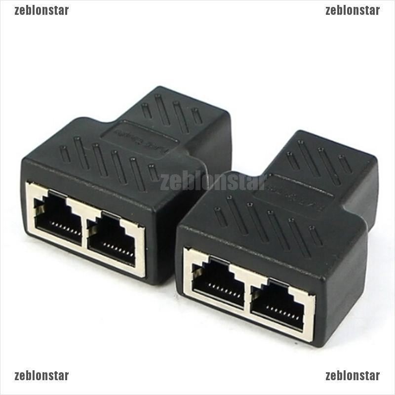 Phụ kiện chuyển đổi dây cáp mạng 1 đầu thành 2 đầu RJ45 LAN Ethernet