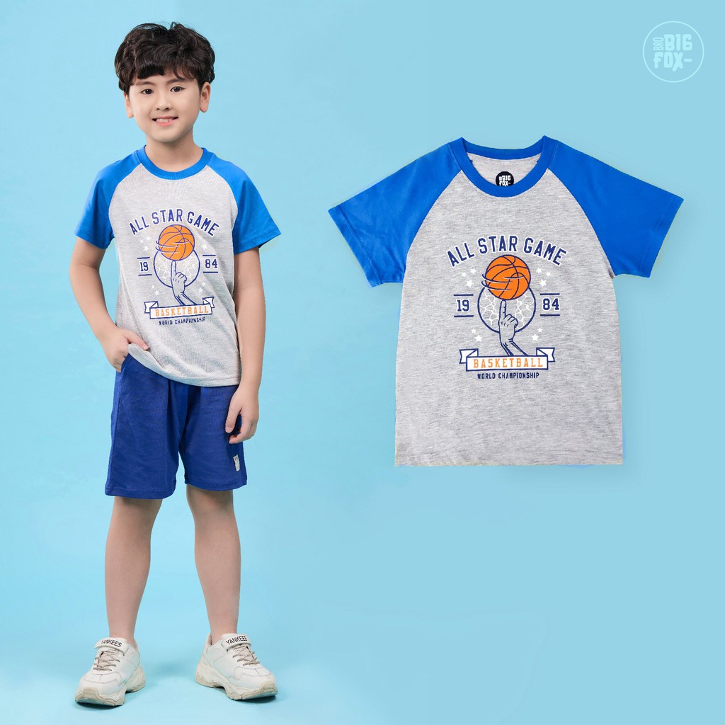 Áo Phông Bé Trai Size Đại BigFox, Áo Thun Trẻ Em Cộc Tay Chất Cotton Hình In Đẹp Cho Bé Cỡ 3-11 Tuổi