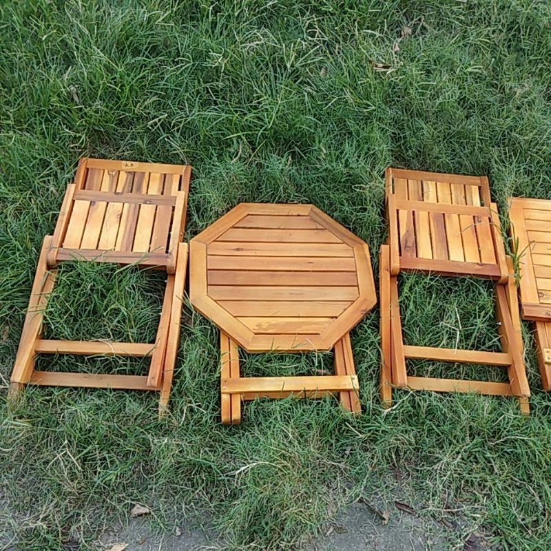 Bộ bàn ghế gỗ xếp mini (1 bàn +2 ghế )