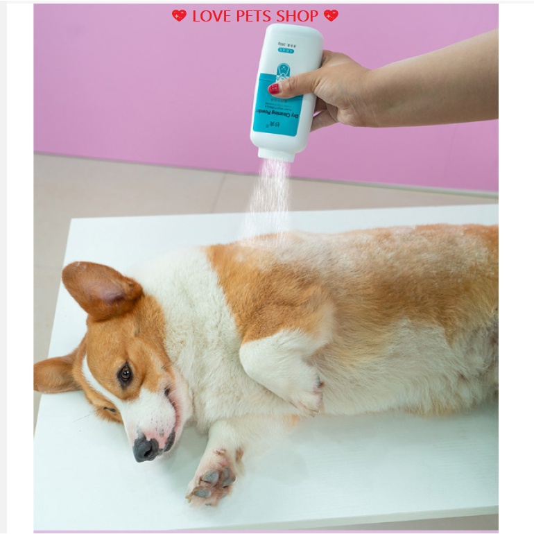 BỘT TẮM KHÔ CHO CHÓ MÈO 260 GRAM - LOVE PETS SHOP