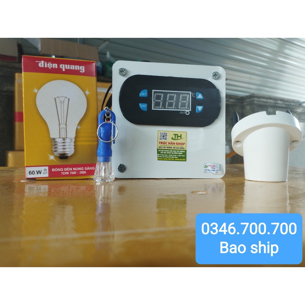 Máy ấp trứng đảo tay mini ráp hoàn thiện