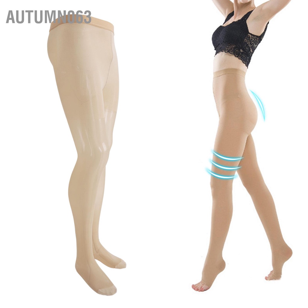 Autumn063 Mùa hè Nén màu da Quần tất 15 đến 21 MmHg Hỗ trợ Pantyhose Ngón chân kín Ủng hộ dưỡng chất