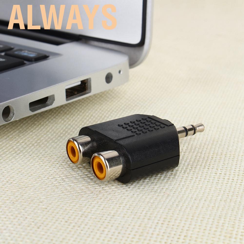 Đầu Chuyển Đổi Âm Thanh Từ Giắc Cắm 3.5mm Sang 2 Cổng Rca Chuyên Dụng