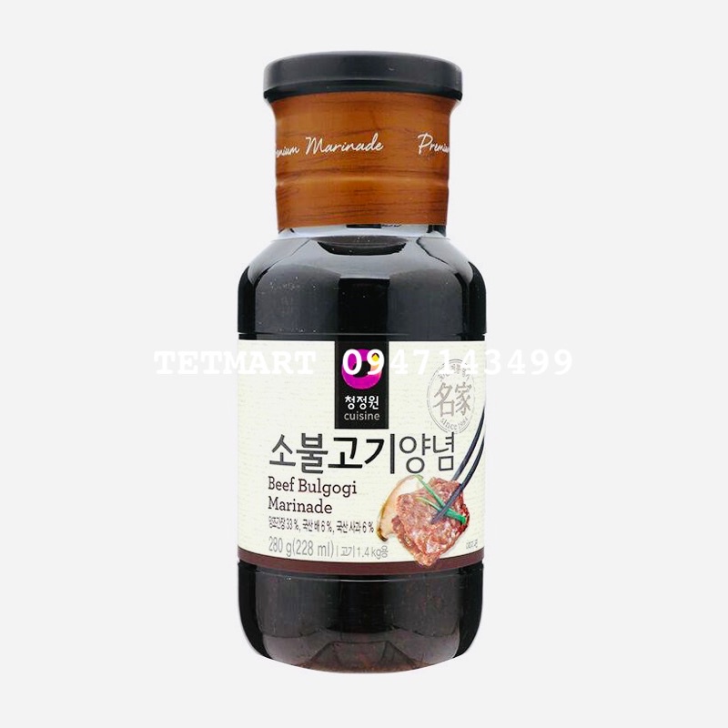 Sốt ướp 4 loại bò, gà, lợn, sườn nướng 280g Beksul Hàn Quốc (Siêu ngon cho 1,4kg thịt)